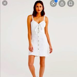 NWT- 7 For All Mankind denim bow tie dress
